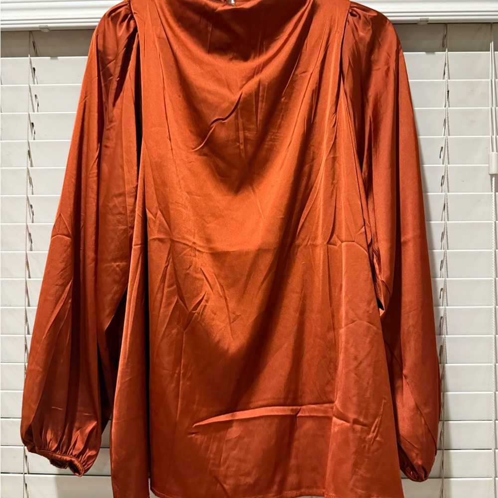 Elegant Rust Blouse